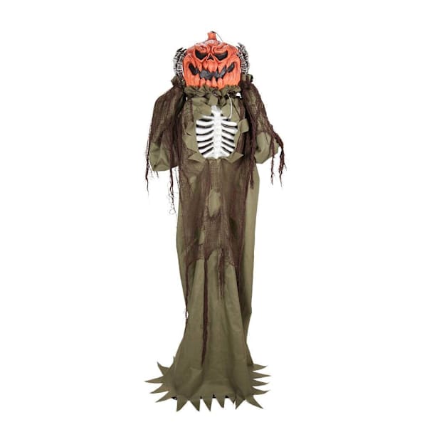 Haunted Hill Farm 5'8" Standing Pop-Up Head Pumpkin Man