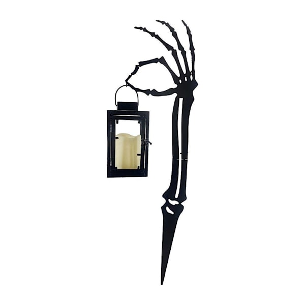 Haunted Hill Farm 27" LED Zombie Hand With Lantern & Stake, Battery Operated
