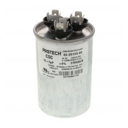 Rheem-Ruud 43-25133-03 Round Dual Capacitor 35/3 MFD 370V