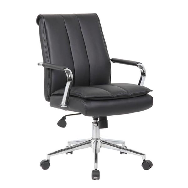 Boss Office Products Deluxe Comfort Pillow-Top Style Black Desk Chair