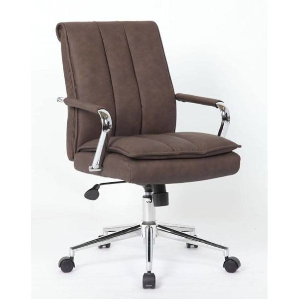 Boss Office Products Pillow-Top Styled Deluxe Comfort Brown Desk Chair