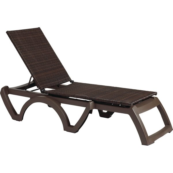 Grosfillex Java Adjustable Chaise All Weather Wicker Bronze/Expresso