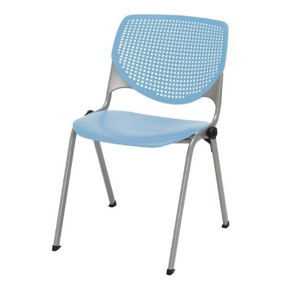 Kfi Seating Kool Stack Chair, Sky Blue