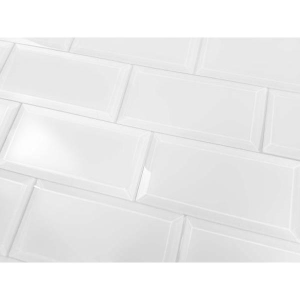 Abolos Frosted Elegance 3 X 6 Matte White Glass Subway Wall Tile, Case Of 88