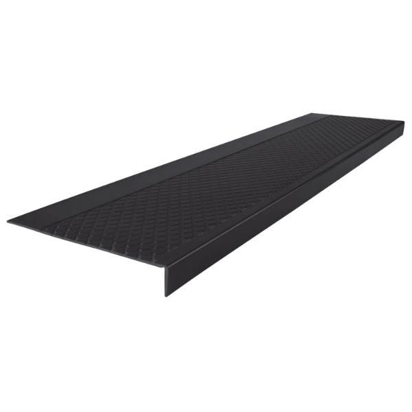 Roppe #30Diamond Design Square Nose Rubber Stair Tread 12 X 4 Ft, Black