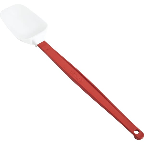 Rubbermaid Commercial 1968 Red High Temperature Spoon Scraper 16.5" (24-Pack)