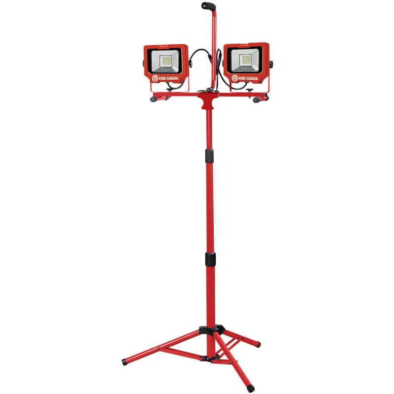 6000 Lumen Twin LED Work Light Tripod – King Canada – KC-3002LED-ST