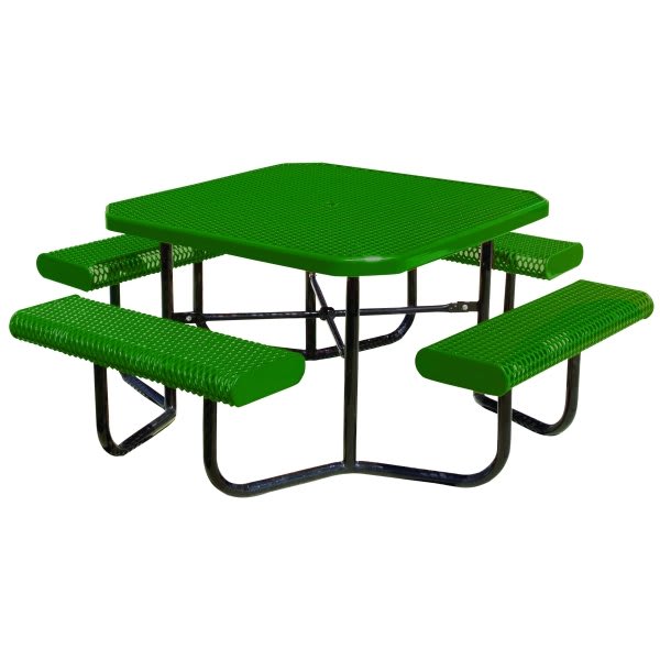 Ultrasite Square Table, Green Thermoplastic Coated Perf Steel, 75-1/4 Square