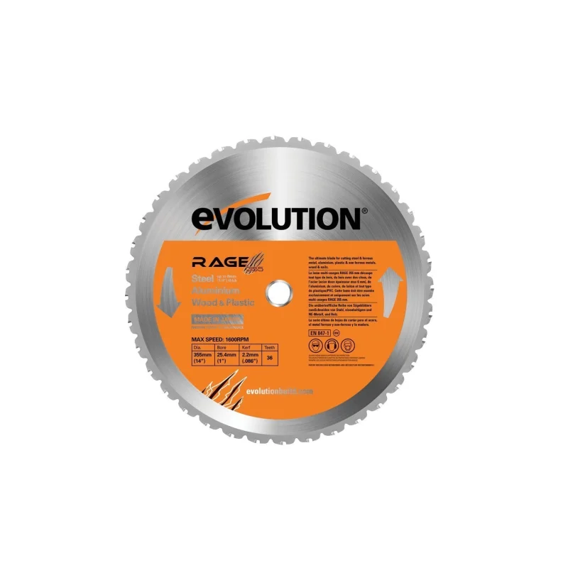 7-1/4in Multi-Purpose Cutting Blade, Evolution (RAGEBLADE)