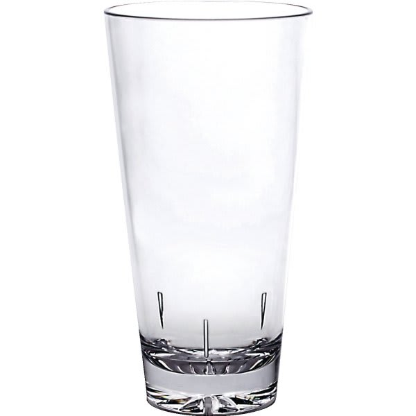 Thunder Group 20 Ounce Clear Polycarbonate Mixing Glass - Starburst Base