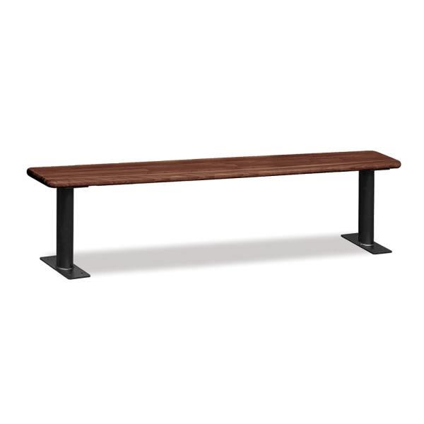 Salsbury Industries Wood Locker Bench 84 Inches Dark Finish