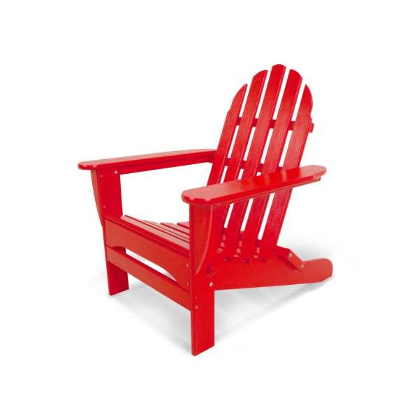 Polywood Classic Folding Adirondack In Sunset Red