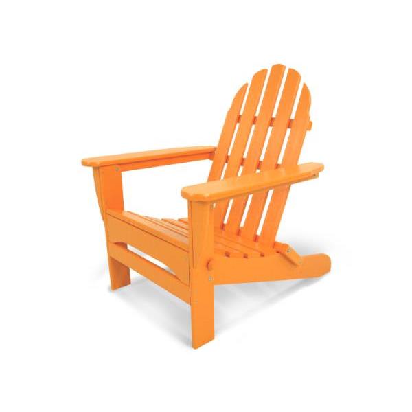 Polywood Classic Folding Adirondack In Tangerine