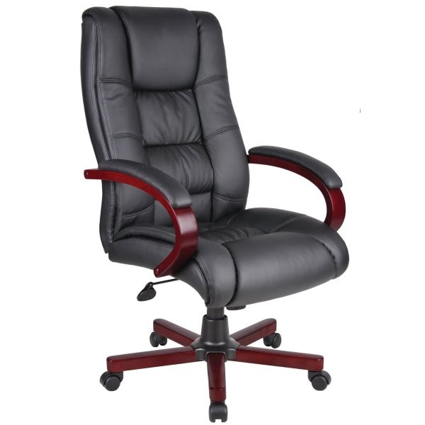 Boss Mahogany Wood High Back Chair