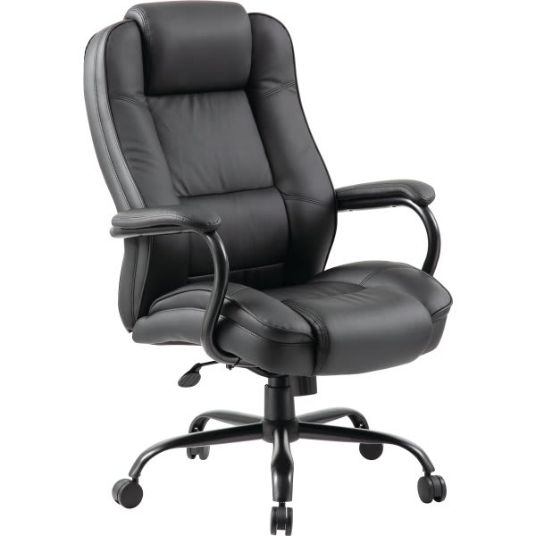 Boss Heavy-Duty Leatherplus™ Executive Chair, Black