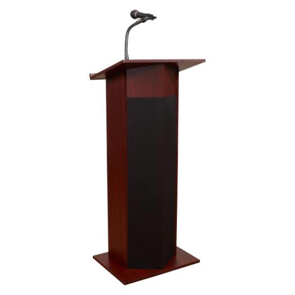 Oklahoma Sound Power Plus Floor Mahogany Lectern
