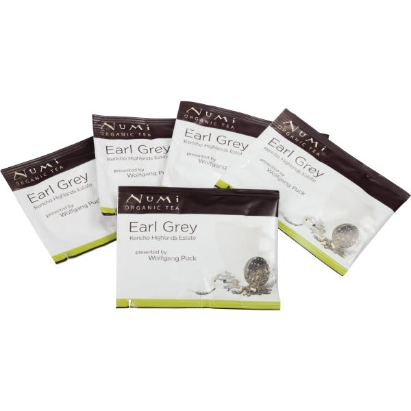Wolfgang Puck Numi Earl Grey Tea Bags, Case Of 250