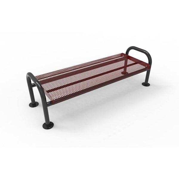 Ultrasite Round Table, Red Thermoplastic Coated Expanded Steel, 75-1/4 Diameter