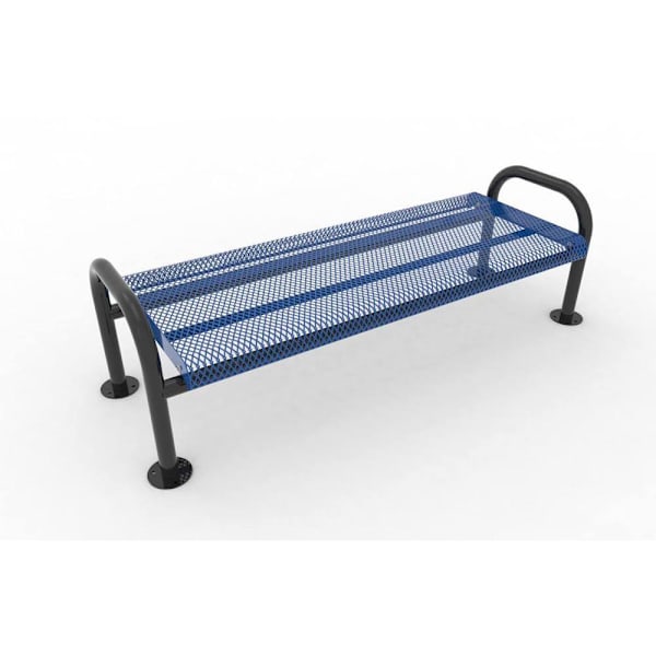 Ultrasite 4 Ft. Ultra Bench - Portable, Thermoplastic Coated Expanded Steel, Ultra Blue