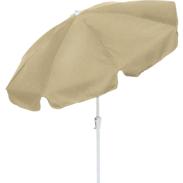 Fiberbuilt 7.5' Crank Garden Umbrella, Tilt, Beige