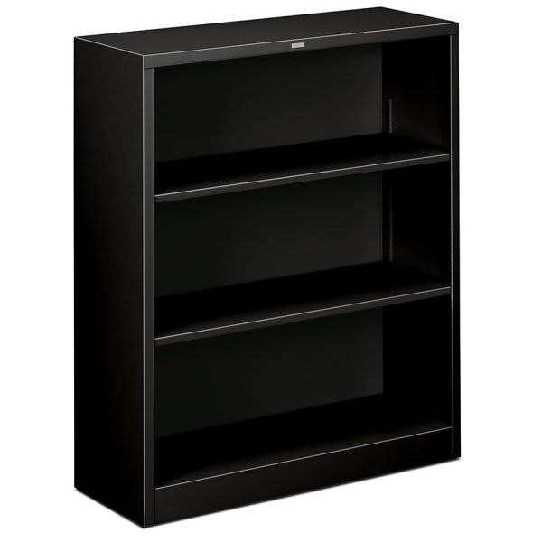 Hon Brigade 3-Shelf Black Steel Bookcase