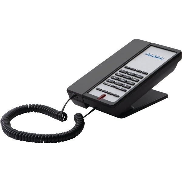 Teledex Single Line Corded Speakerphone With Four Guest Service Keys Black