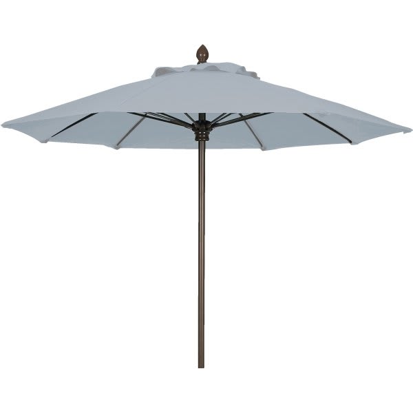 Fiberbuilt 7.5' Push-Up Market Umbrella, Marine Grade Cover, Natural