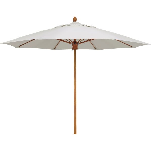 Fiberbuilt 9' Pulley-Pin Market Umbrella, Marine Grade Cover, Natural