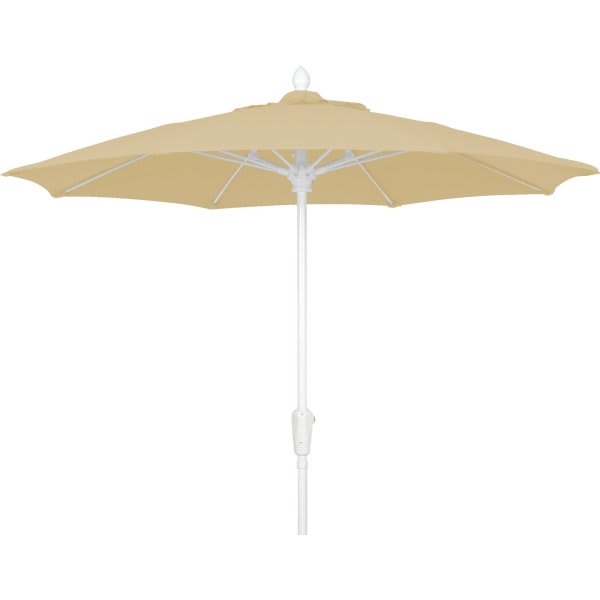 Fiberbuilt 7.5' Crank Market Umbrella, Marine Grade Cover, Antique Beige