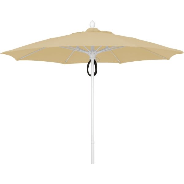 Fiberbuilt 9' Pulley-Pin Market Umbrella, Marine Grade Cover, Antique Beige