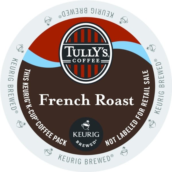 Tully'S Coffee French Roast Regular K-Cup Coffee Pack Case Of 96