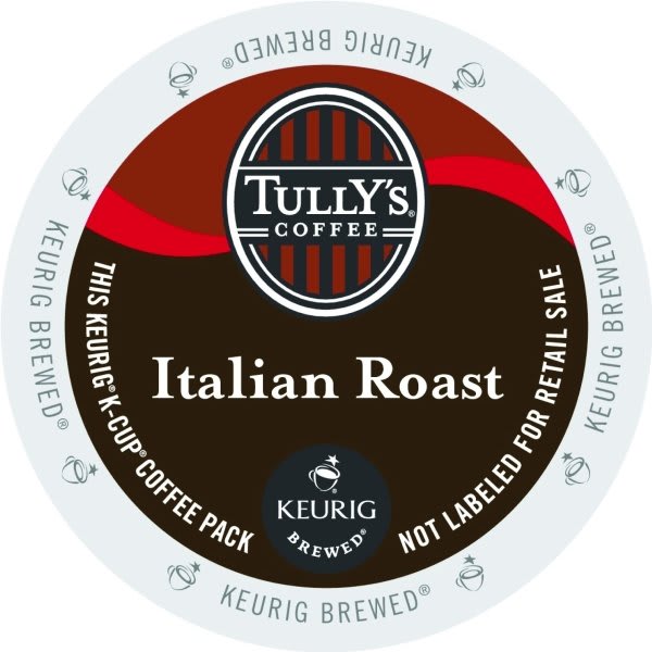 Tully'S Coffee Italian Roast Regular K-Cup Coffee Pack Case Of 96