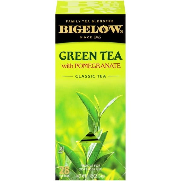 Bigelow Green Tea Bags With Pomegranate Case Of 168