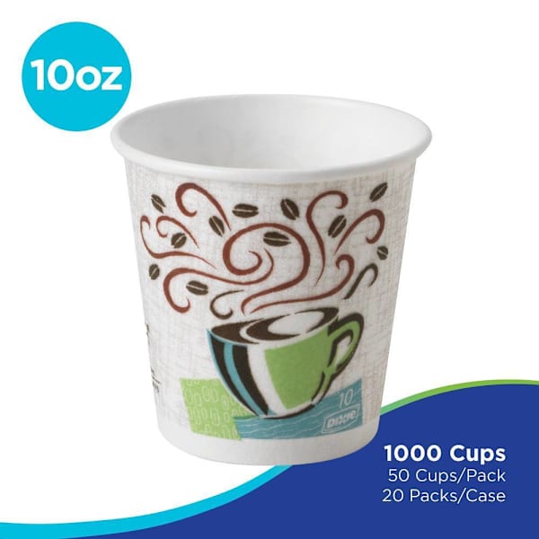 Dixie Perfectouch Insulated Paper Hot Cup, 10 Oz. (1000/Case)
