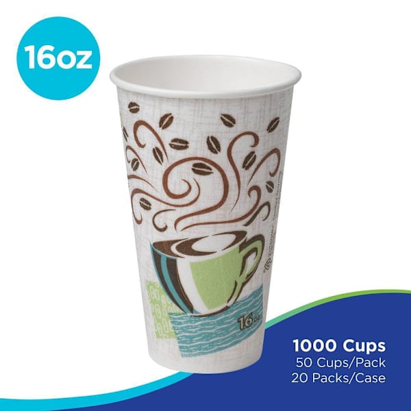 Dixie Insulated Paper Hot Cup, 16 Oz. (1000/Case)