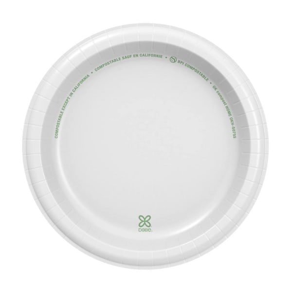 Dixie Basic™ 8.5" White Paper Plates (500/Case)