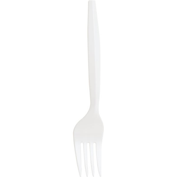 Dixie Medium Weight White Polypropylene Fork, 1000/Case
