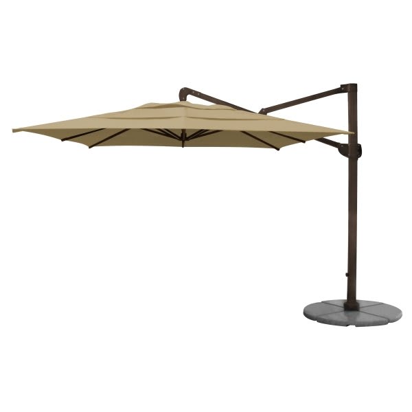 Fiberbuilt Cantilever Beige Acrylic Umbrella 10' Includes 480lb Base