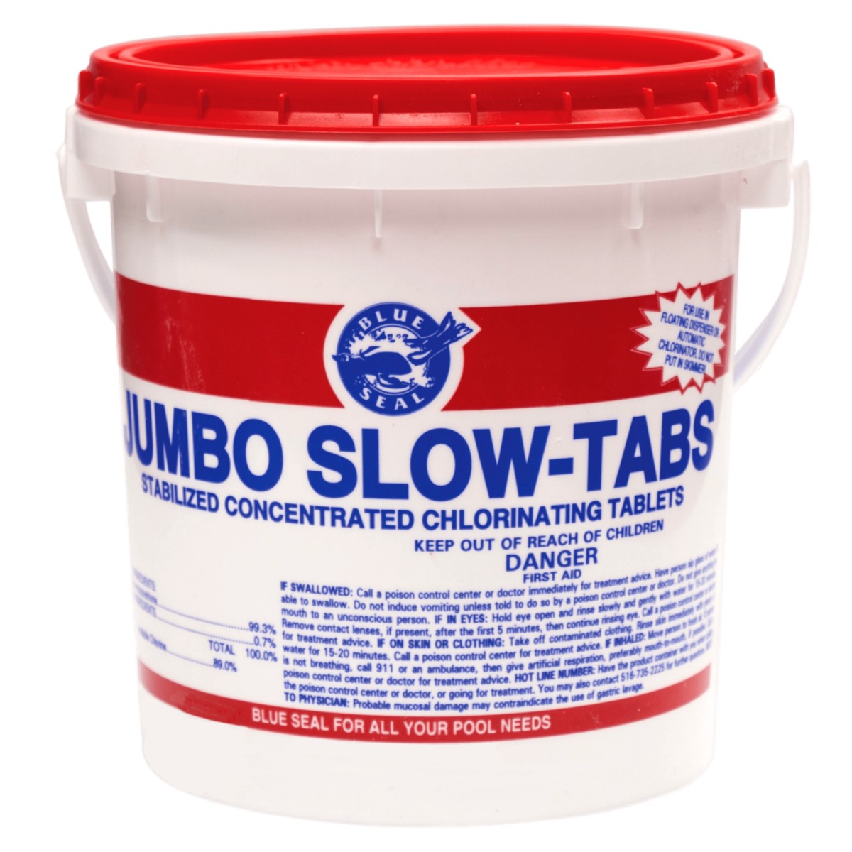 8 lbs Jumbo 3" Tab Swimming Pool Chlorine 99% Trichloro-S-Triazinetrione