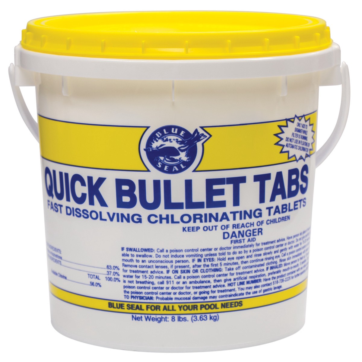 8 lbs Quick Bullet Swimming Pool Chlorine Trichloro