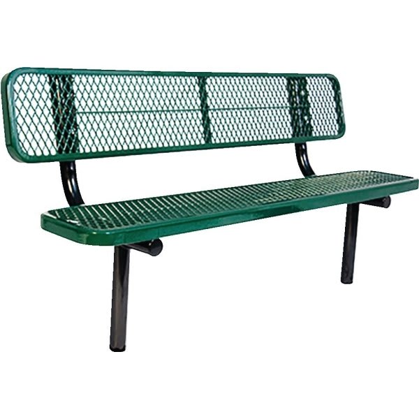 Ultrasite Bench 6' In Ground Park Bench, Green