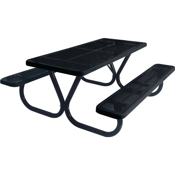 Ultrasite Table 6' Diamond Perforated, Metal - Black