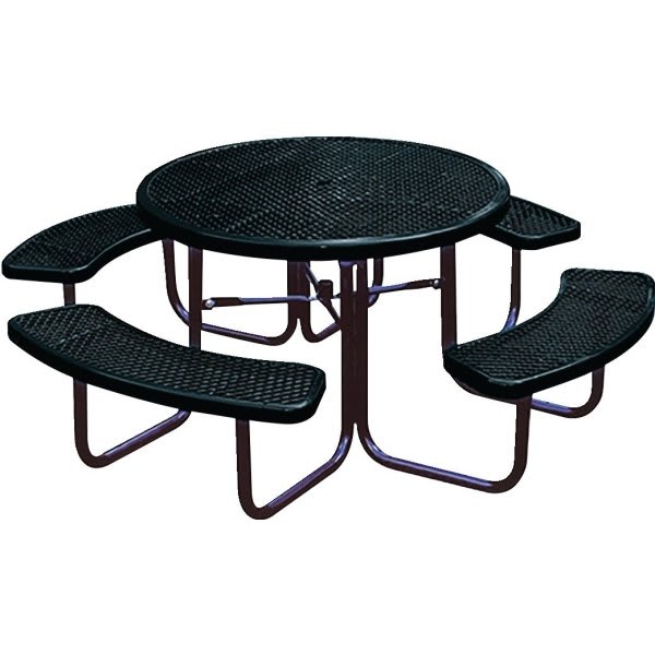Ultrasite Table 46 Inch Expanded Metal Round - Black