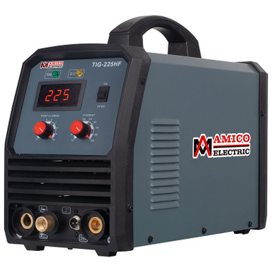 TIG-225HF, 225 Amp HF-TIG Stick Arc DC Inverter Welder, 100-250V Wide Voltage, 80% Duty Cycle. TIG-225HF