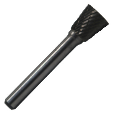 SN7 3/4" X 5/8" Inverted Cone Carbide Bur 1/4" Shank DULSN7