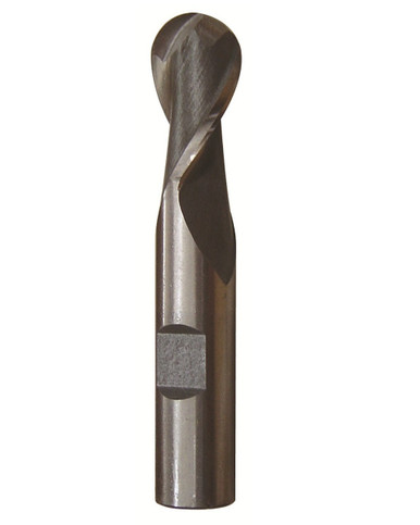7/16" 2 Flute Carbide Uncoated (Bright) 1" Flute Length 2-3/4" Overall Length 7/16" Shank Single End Ball End Mill MMO7/16-2FSE-BN