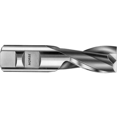 39/64" x 1/2" x 1 1/8"7/16" 2 Flute Single End HSS Finishing Center Cutting End Mill-Uncoated Series/List #1898 MT2343719