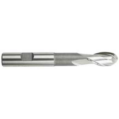 1/4" Dia. /8" Shank x 5/8" DOC -1/16" OAL, HSS TiN, 2 Flute, 38 Degree Helix, Ballnose End Mill Series/List #1888G MT2096482
