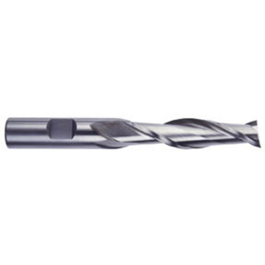 1/2" x 1/2" x 2" x 4" 2 Flute Single End HSSCo Finishing Center Cutting End Mill-Uncoated Series/List #4584 MT2545371