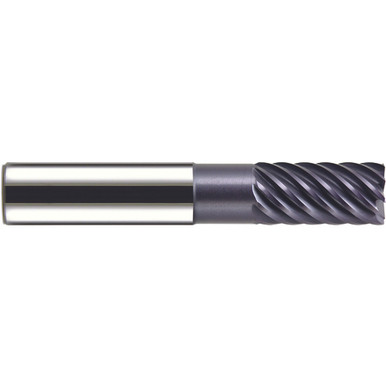 6 mm x 6 mm x 20 mm x 100 mm 0.5 mm C/R 9 Flute Single End Carbide HPE High Performance End Mill-nACo Series/List #5999M MT4197884